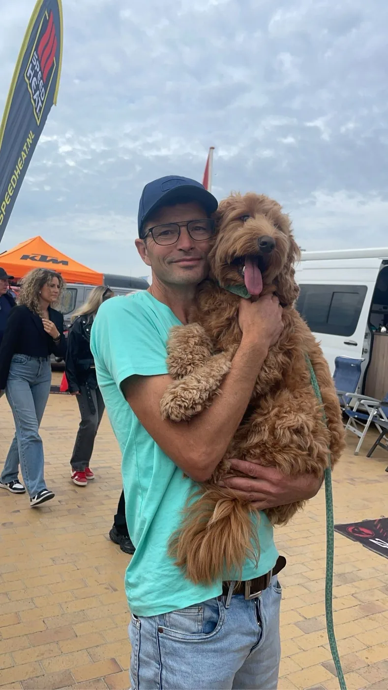 Walter met een van onze honden